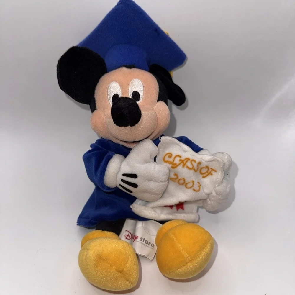 Disney Mickey Mouse Graduation Plush Class of 2003 Disney Store Stuffed Toy